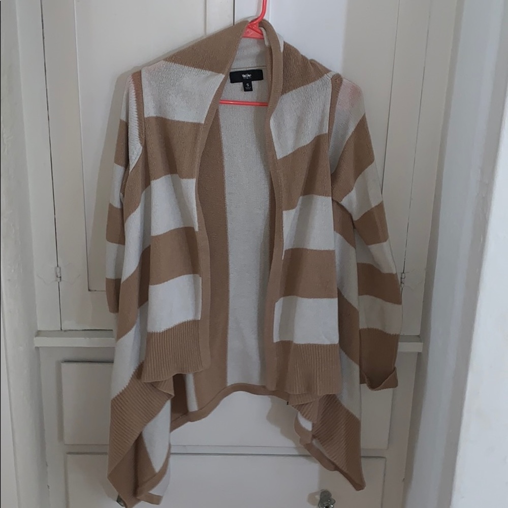 Tan and white sweater